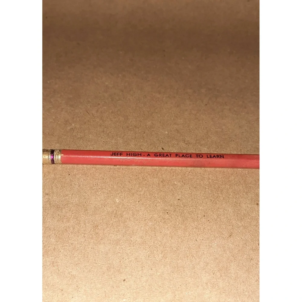 Vintage JEFF HIGH School Red Pencil